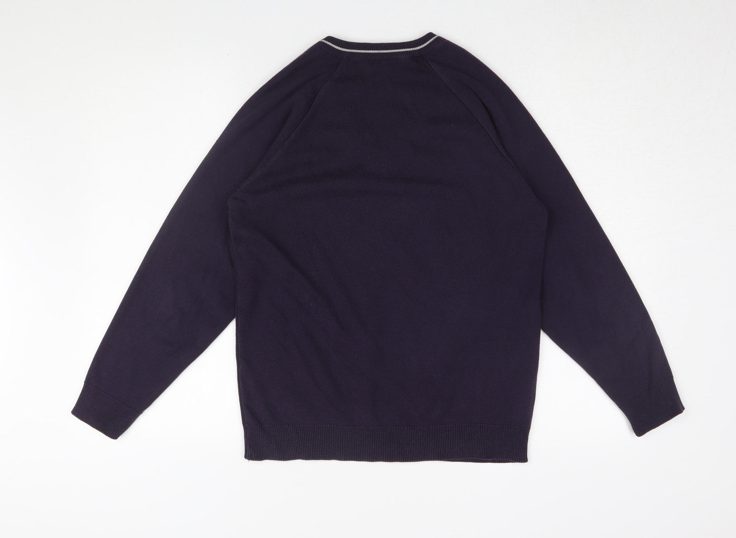 Magicfit Women's Blue V-Neck Jumper Size 8