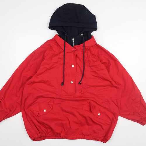 Vera Vanessa Red Anorak Jacket, M, Casual Unisex Outdoor