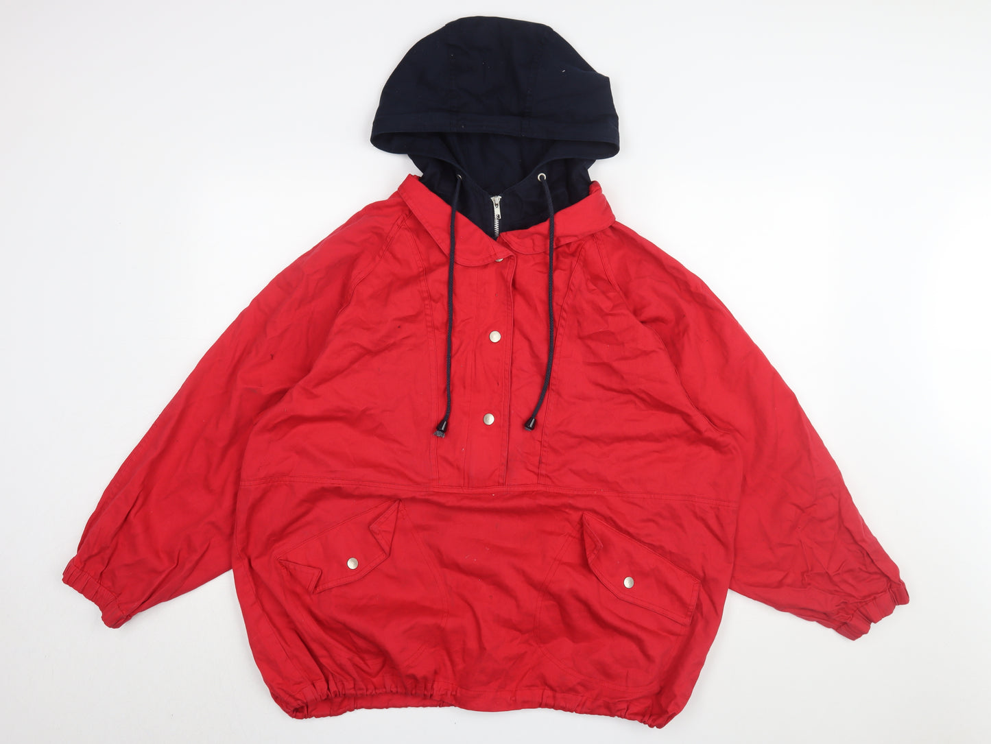 Vera Vanessa Red Anorak Jacket, M, Casual Unisex Outdoor