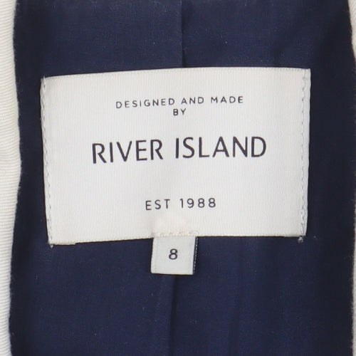 River Island Women's Ivory Blazer Size 8 - Elegant & Stylish