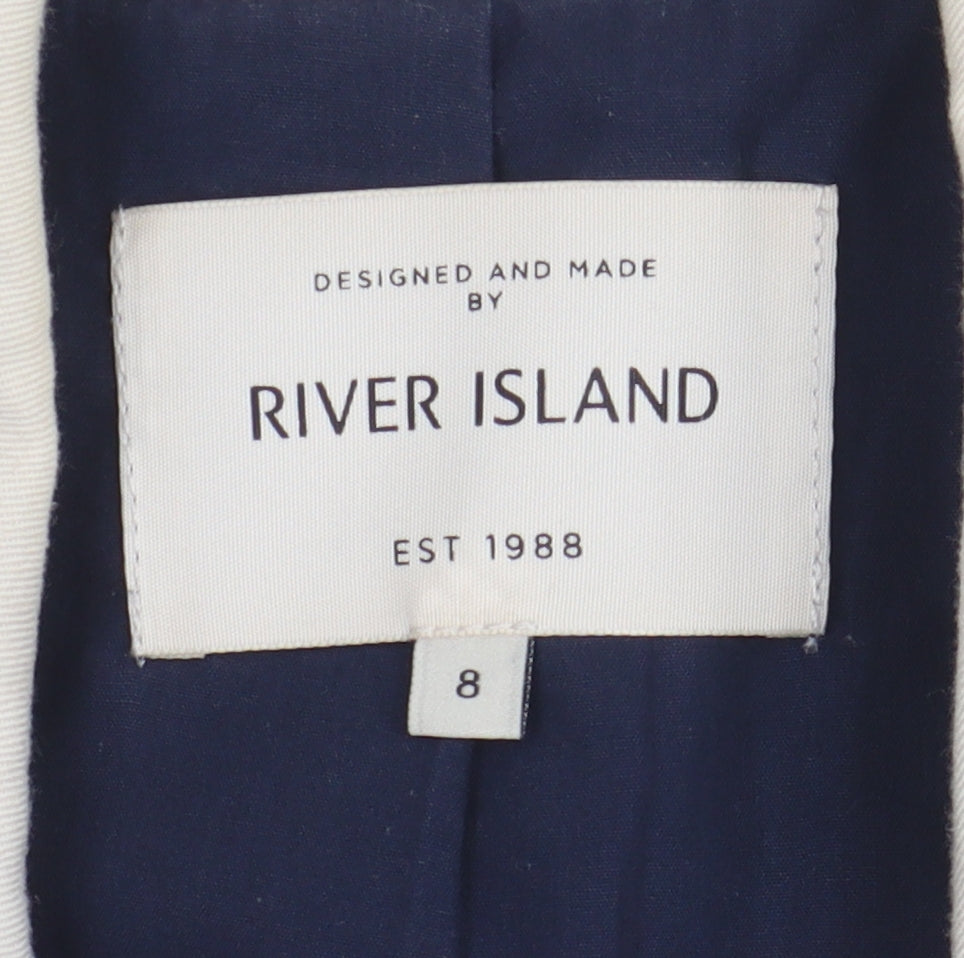 River Island Women's Ivory Blazer Size 8 - Elegant & Stylish