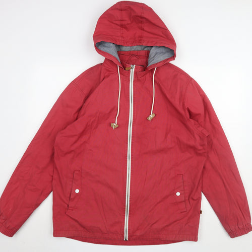 Farah Men's Red Hooded Windbreaker Jacket L