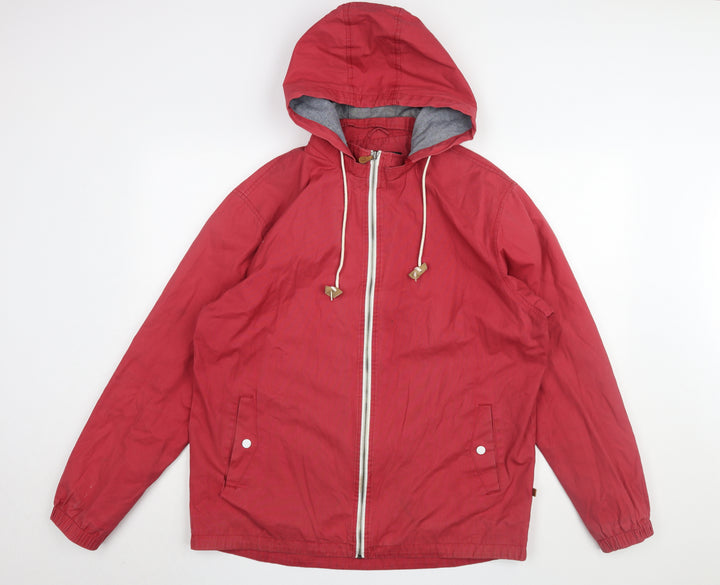 Farah Men's Red Hooded Windbreaker Jacket L