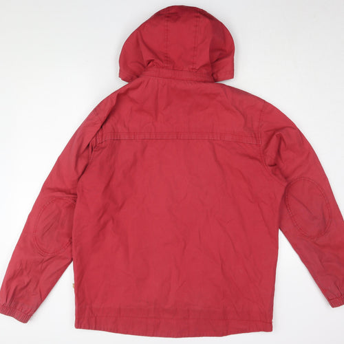 Farah Men's Red Hooded Windbreaker Jacket L