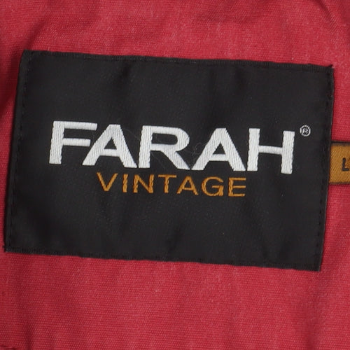 Farah Men's Red Hooded Windbreaker Jacket L