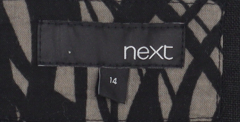 Next Women's Black Linen Waistcoat - Size 14