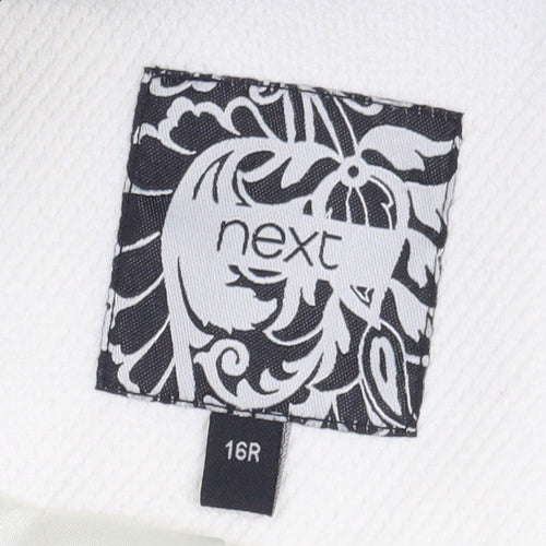 Next Women's Ivory Black Tuxedo Jacket - Size 16