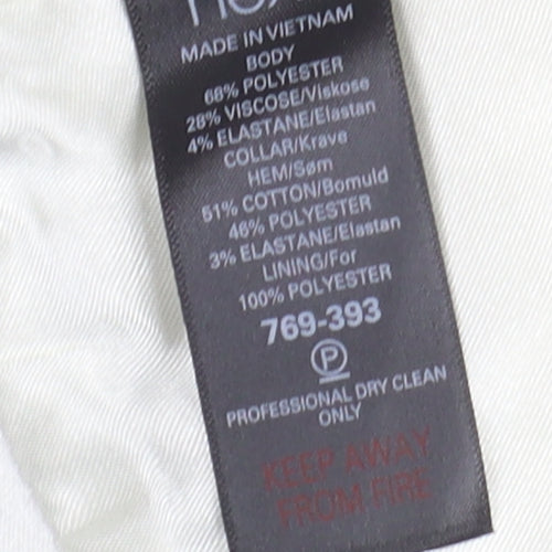 Next Women's Ivory Black Tuxedo Jacket - Size 16