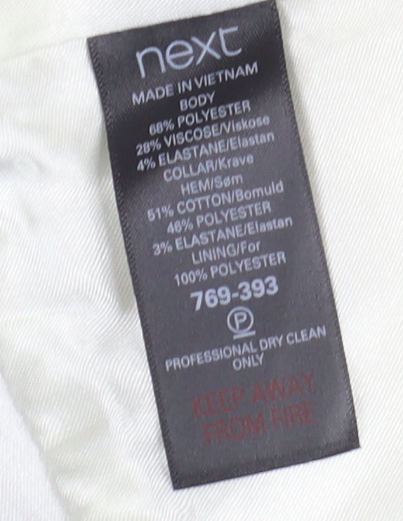 Next Women's Ivory Black Tuxedo Jacket - Size 16