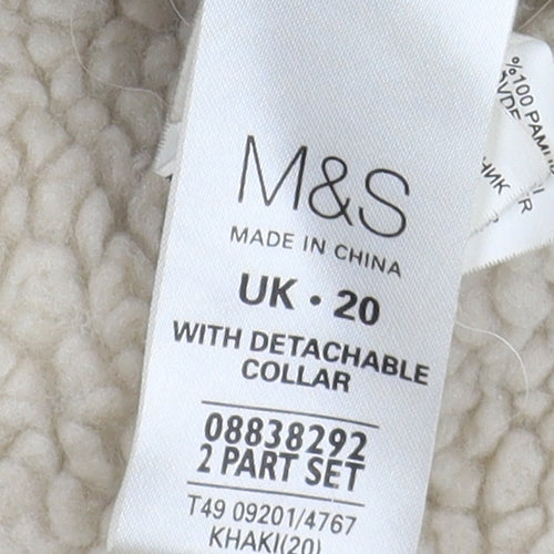 Marks and Spencer Women's Brown Fur Trim Parka Size 20