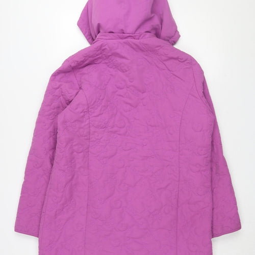 Weekend Ideas Women’s Purple Quilted Hooded Jacket Size 14