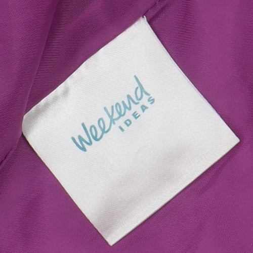 Weekend Ideas Women’s Purple Quilted Hooded Jacket Size 14