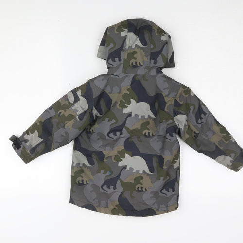 Next Boys Dinosaur Camouflage Winter Puffer Jacket, 2-3 Years