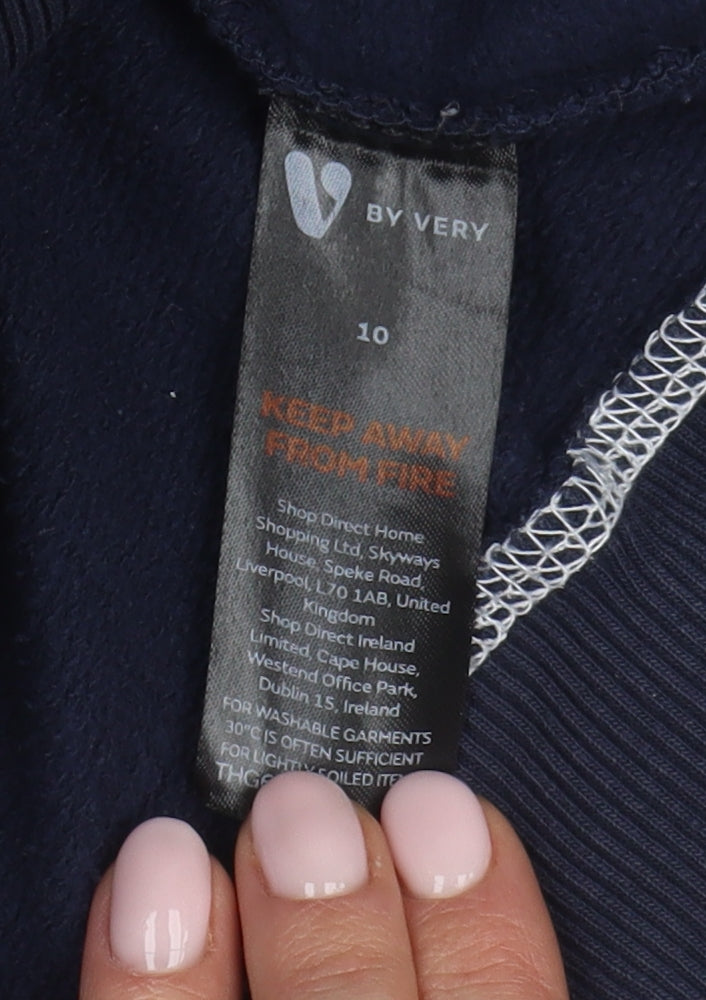 Very Women's Blue Pullover Hoodie, Size 10, Hooded