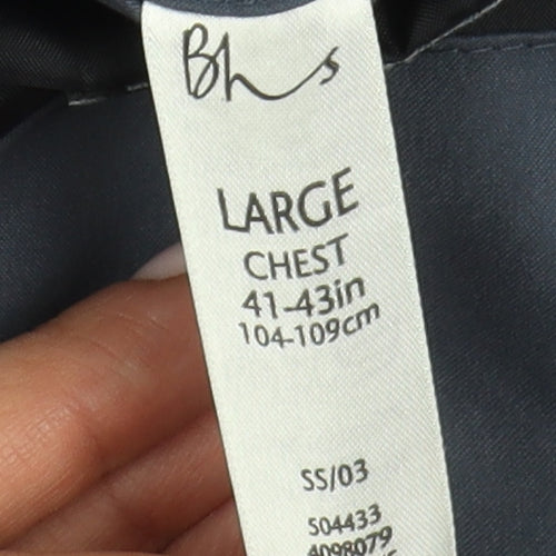 BHS Blue Unisex Mid-Length Jacket Size L - Casual