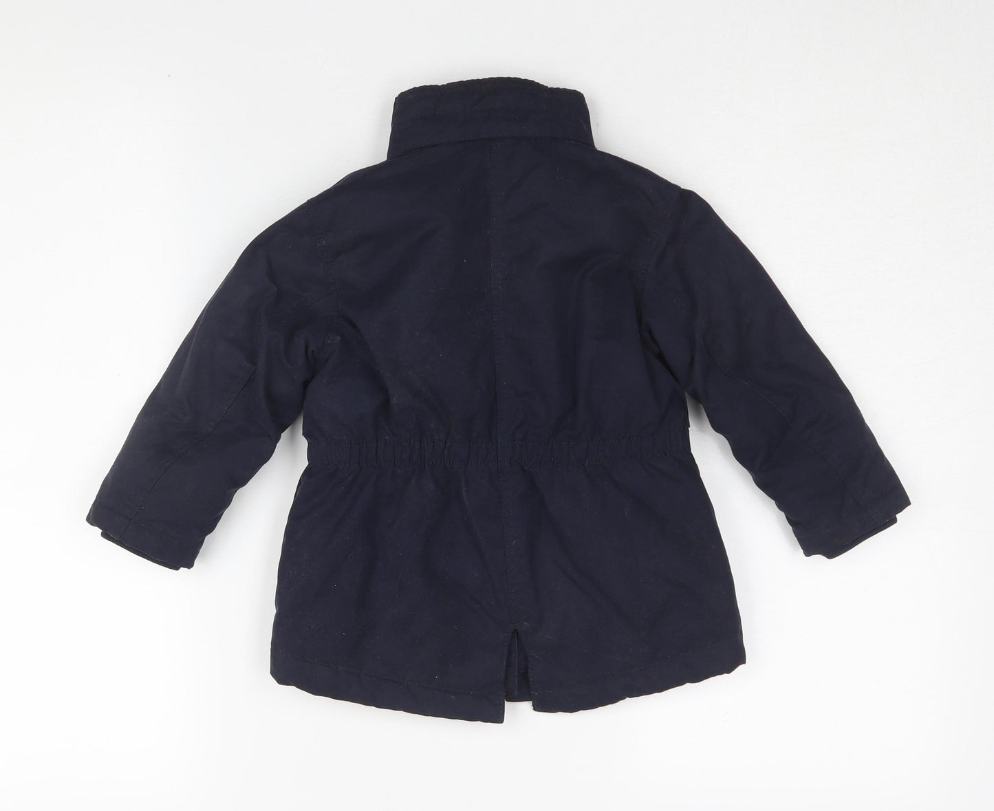 H&M Girls Blue Parka Coat 18-24 Months