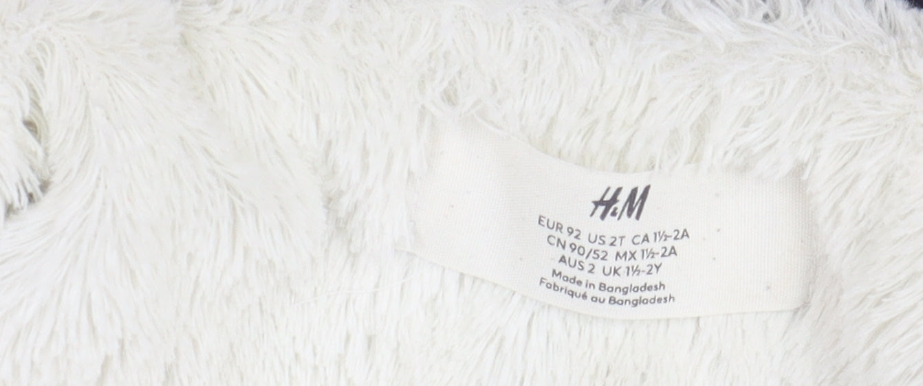 H&M Girls Blue Parka Coat 18-24 Months