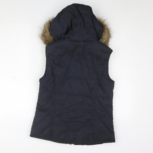Dorothy Perkins Women's Black Hooded Waistcoat Size 10