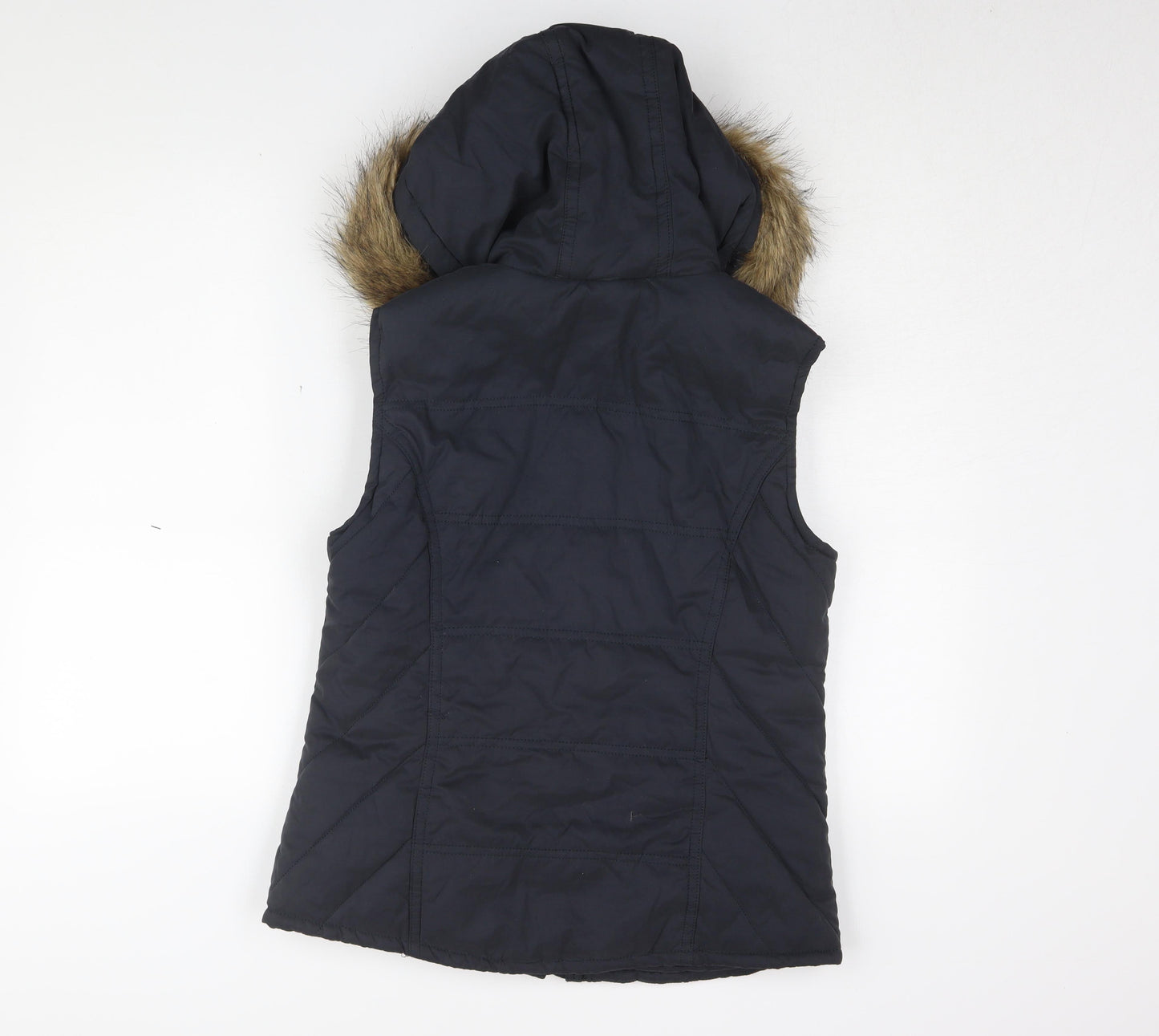 Dorothy Perkins Women's Black Hooded Waistcoat Size 10