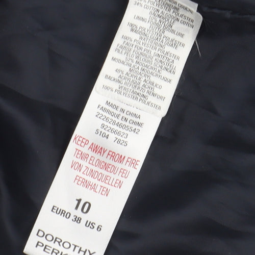 Dorothy Perkins Women's Black Hooded Waistcoat Size 10