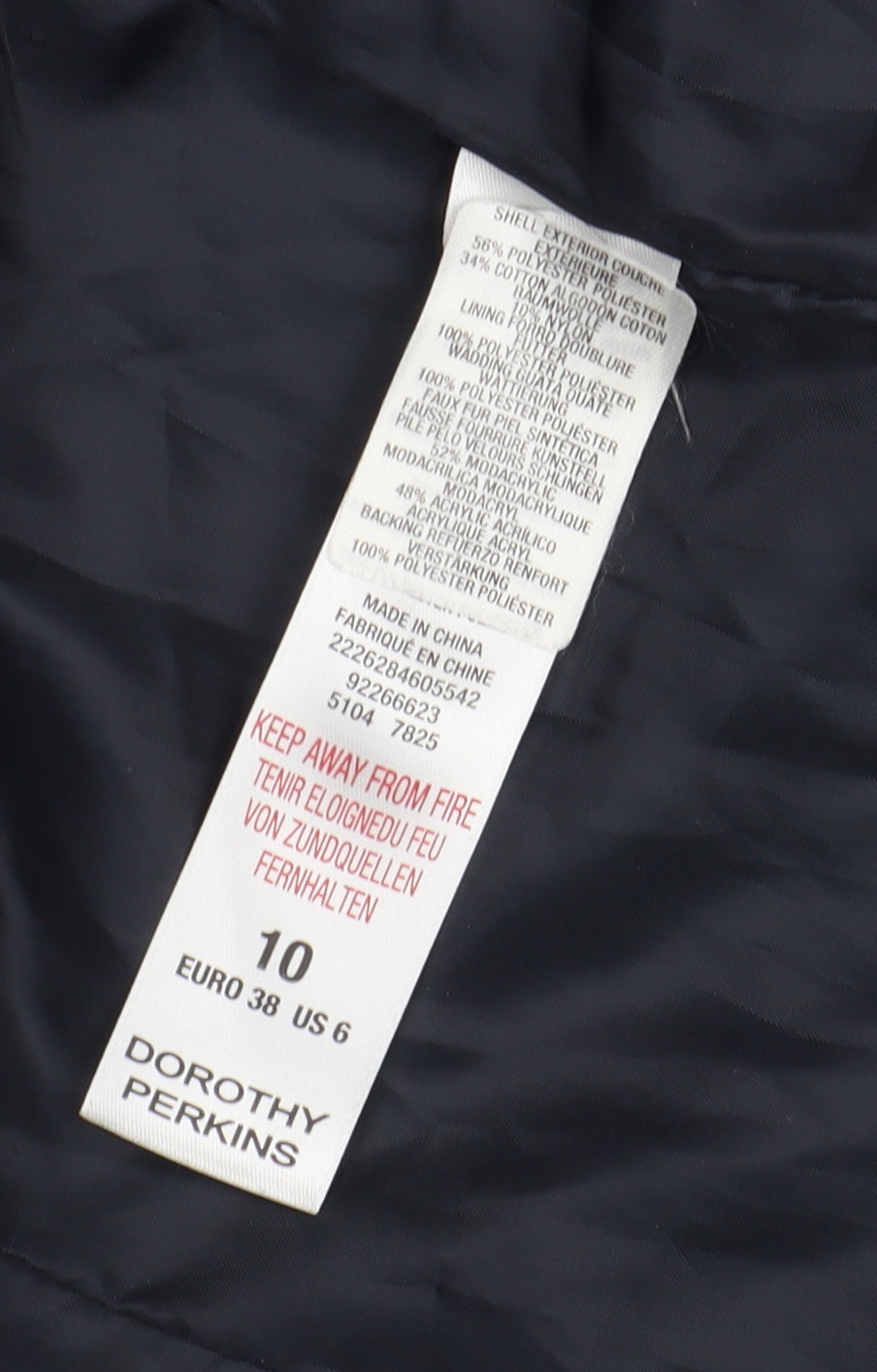 Dorothy Perkins Women's Black Hooded Waistcoat Size 10