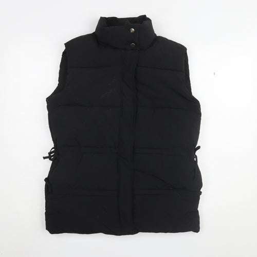 Missguided Women's Black Puffer Waistcoat Size 8