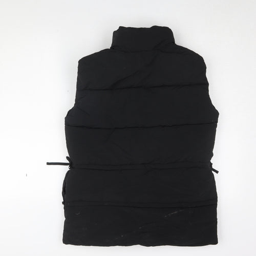 Missguided Women's Black Puffer Waistcoat Size 8