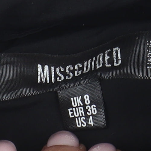 Missguided Women's Black Puffer Waistcoat Size 8