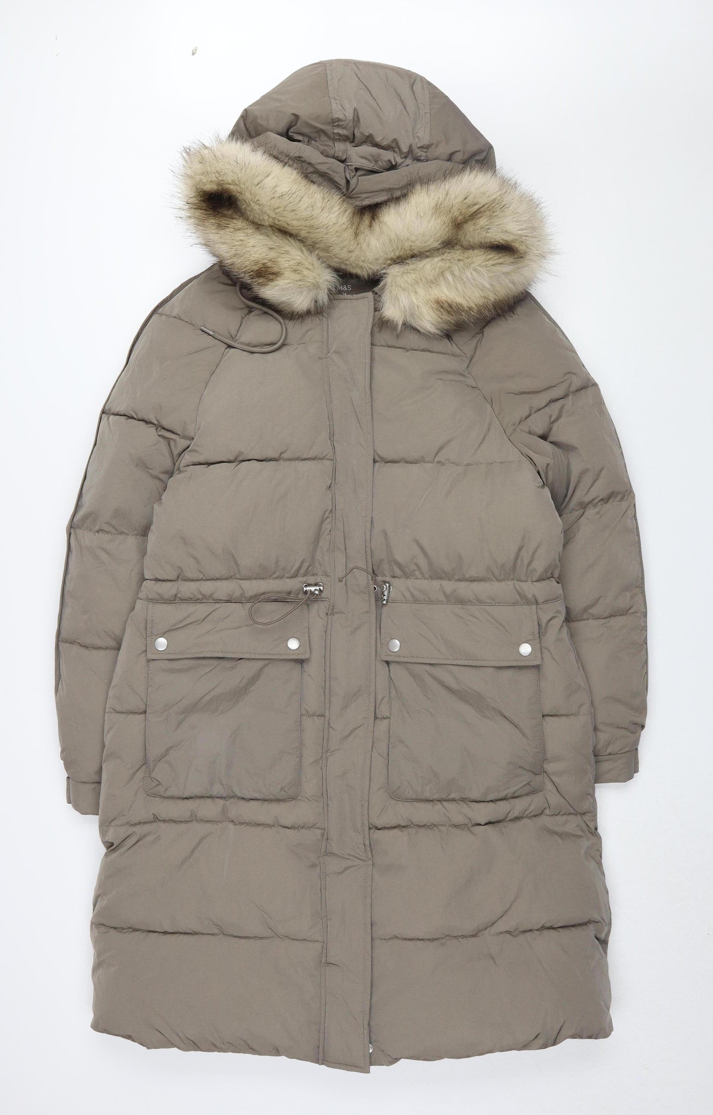Marks & Spencer Women's Brown Size 14 Puffer Jacket