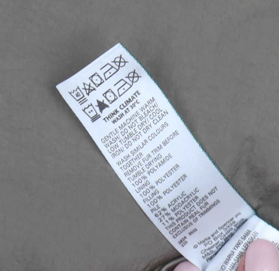 Marks & Spencer Women's Brown Size 14 Puffer Jacket