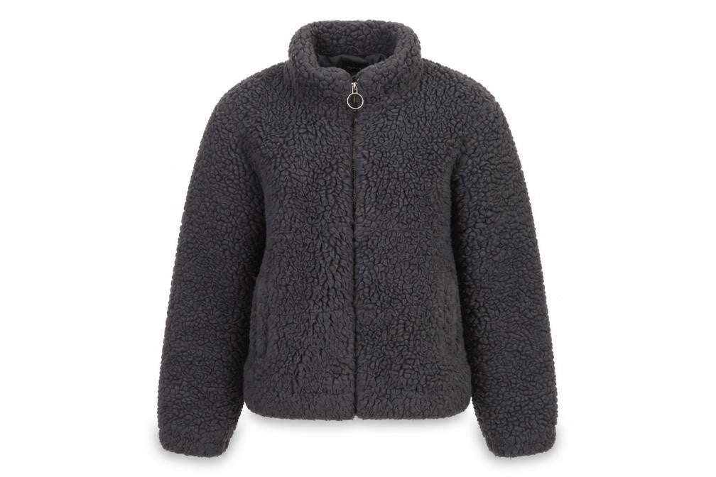 New Look Teens Black Fleece Jacket Size 14 Casual Wear