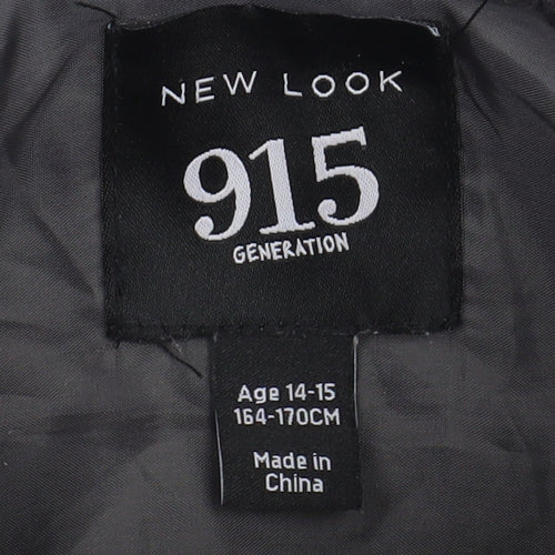 New Look Teens Black Fleece Jacket Size 14 Casual Wear