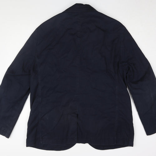 Marks and Spencer Men's Blue 2XL Cotton Blazer