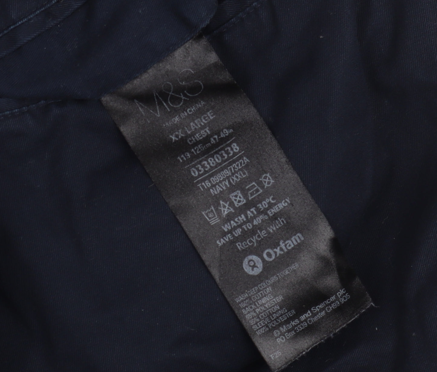 Marks and Spencer Men's Blue 2XL Cotton Blazer