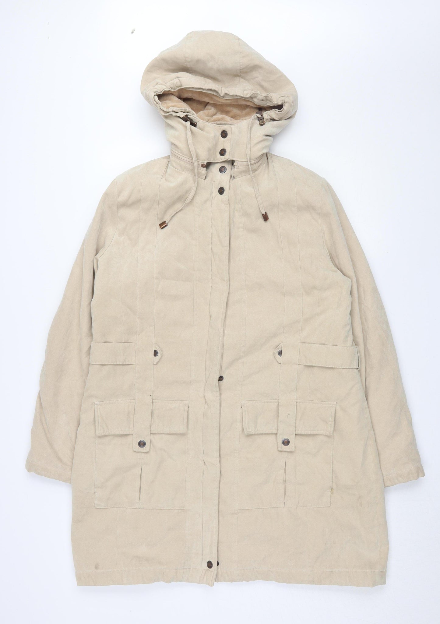 Klass Collection Women's Beige Parka Jacket Size M