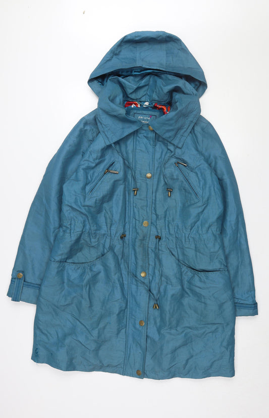 Marks and Spencer Women's Blue Parka Jacket Size 14