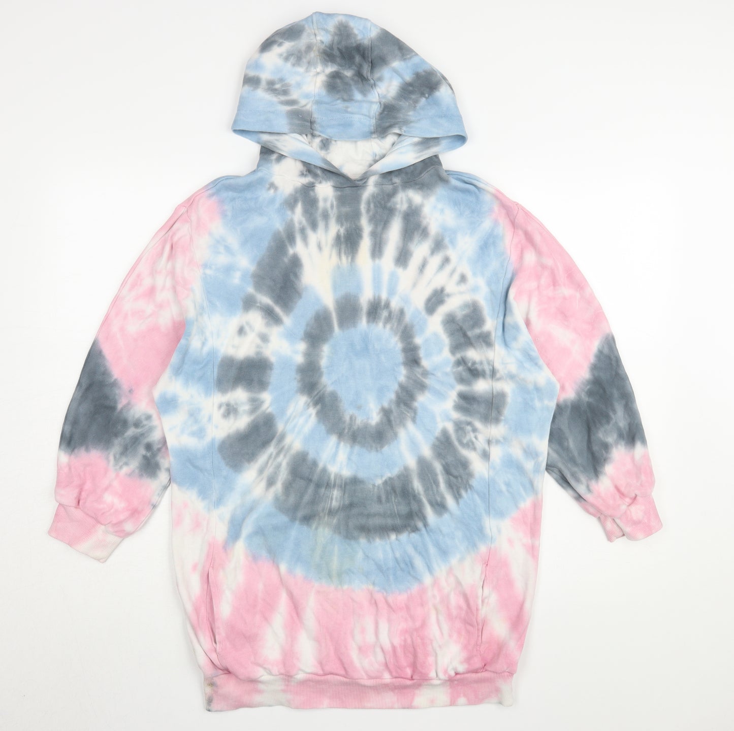 Next Girls Multicoloured Hooded Tie Dye Dress 11 Years