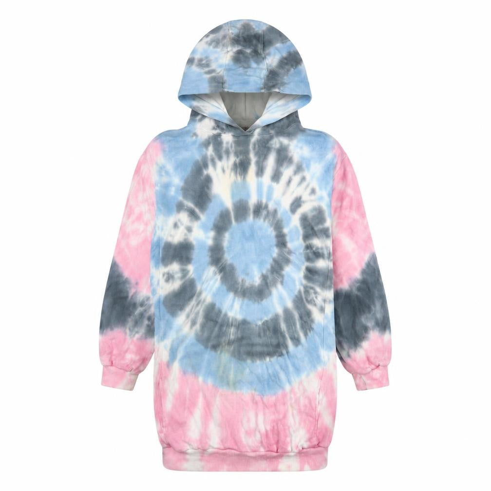 Next Girls Multicoloured Hooded Tie Dye Dress 11 Years
