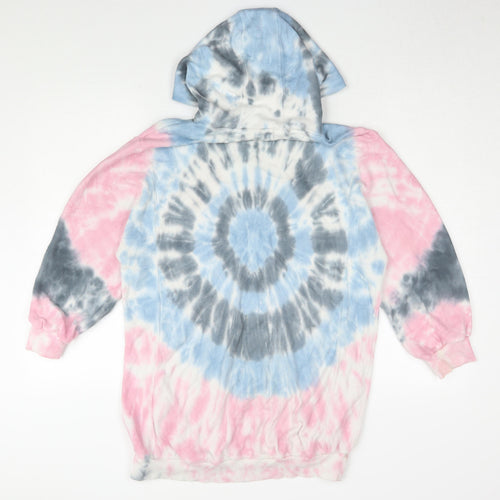 Next Girls Multicoloured Hooded Tie Dye Dress 11 Years