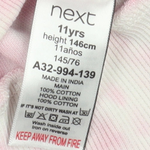 Next Girls Multicoloured Hooded Tie Dye Dress 11 Years