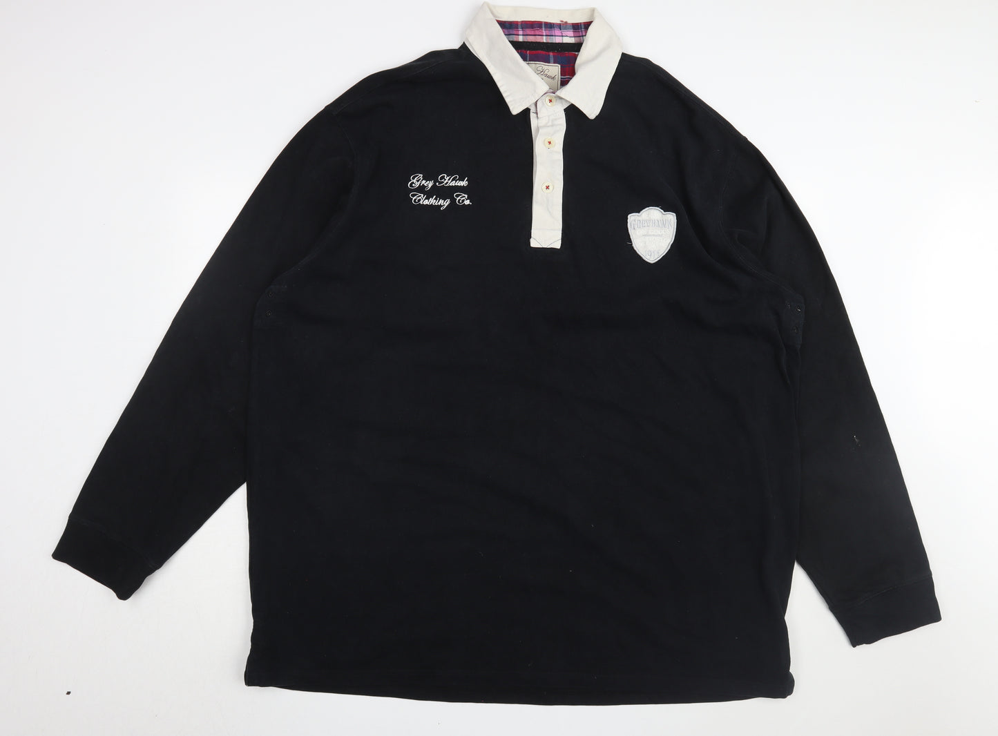 Grey Hawk Men's Black 4XL Long Sleeve Polo Shirt