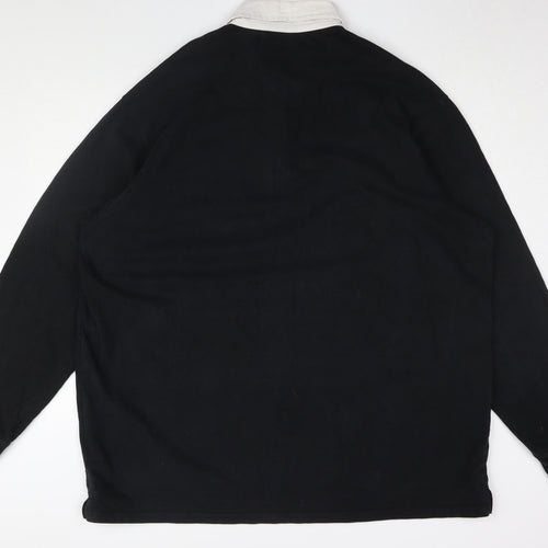 Grey Hawk Men's Black 4XL Long Sleeve Polo Shirt