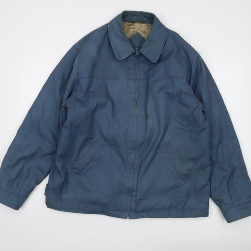 Simon Taylor Men's Blue Bomber Jacket, Size L, Lined