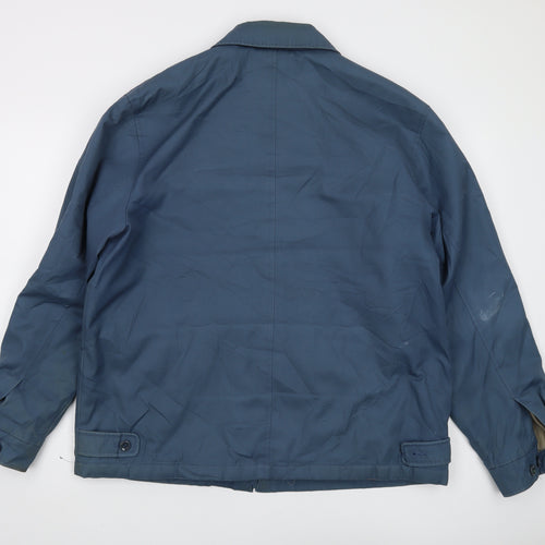Simon Taylor Men's Blue Bomber Jacket, Size L, Lined