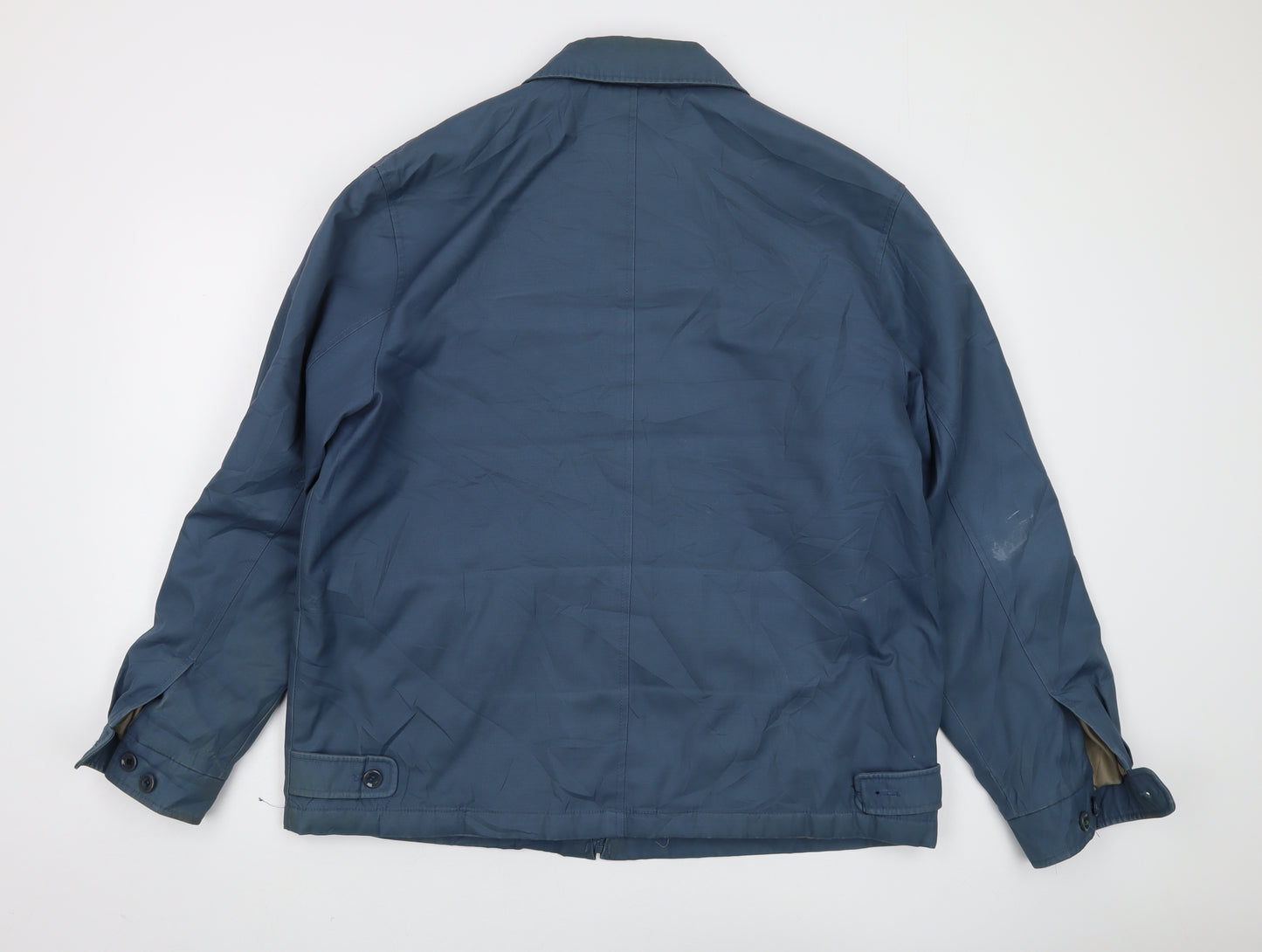 Simon Taylor Men's Blue Bomber Jacket, Size L, Lined
