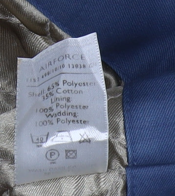 Simon Taylor Men's Blue Bomber Jacket, Size L, Lined