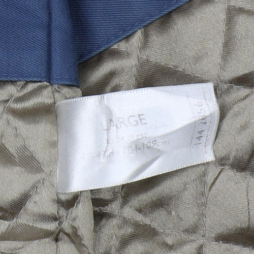 Simon Taylor Men's Blue Bomber Jacket, Size L, Lined