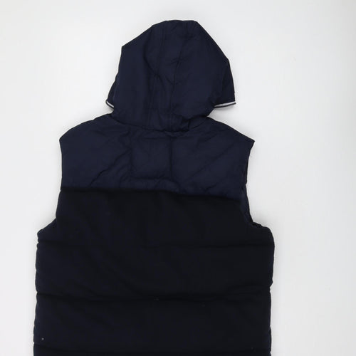 Huddersfield Town Men's Blue Hooded Puffer Waistcoat L