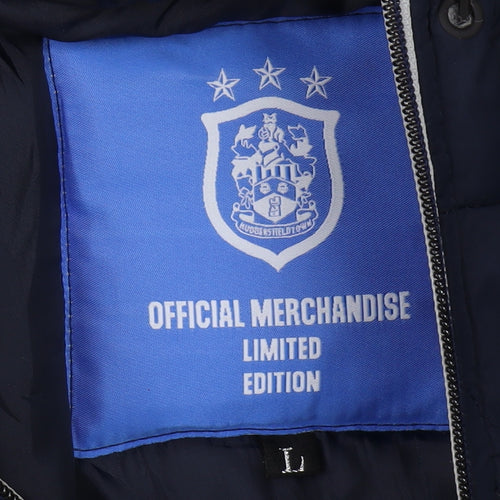 Huddersfield Town Men's Blue Hooded Puffer Waistcoat L