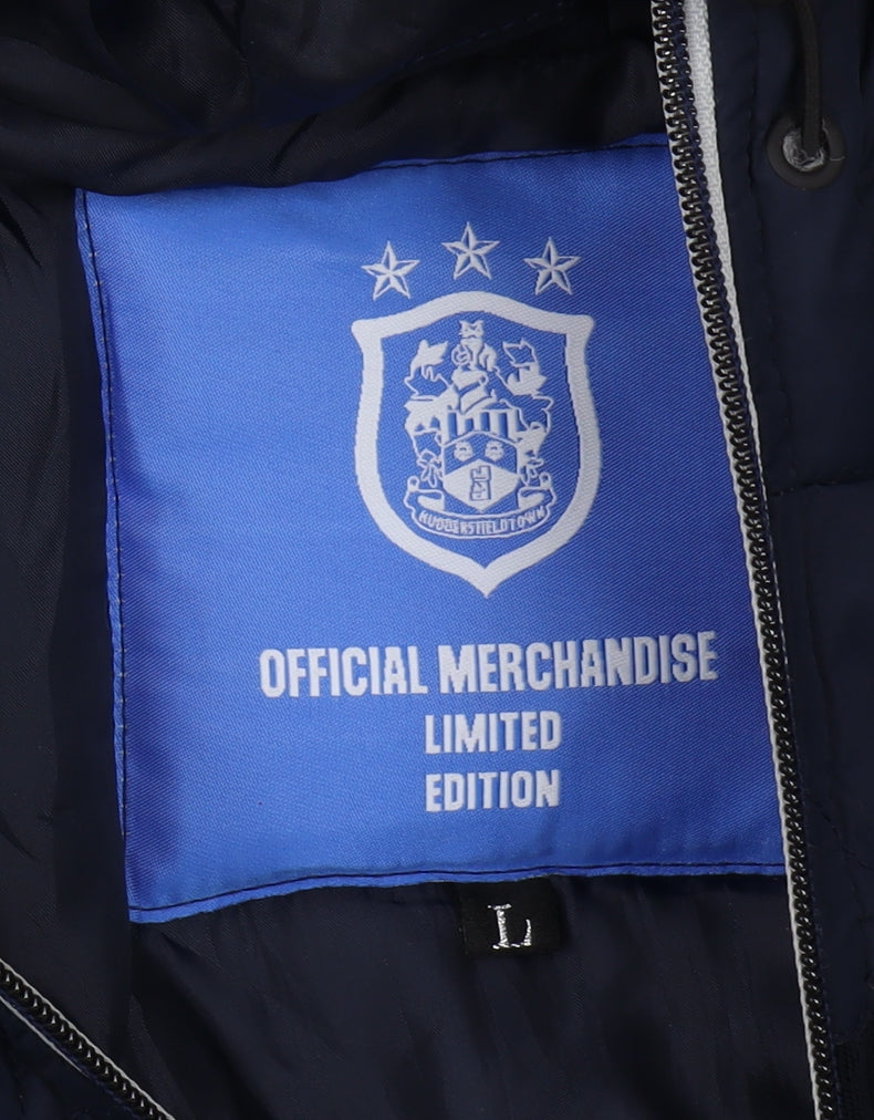 Huddersfield Town Men's Blue Hooded Puffer Waistcoat L
